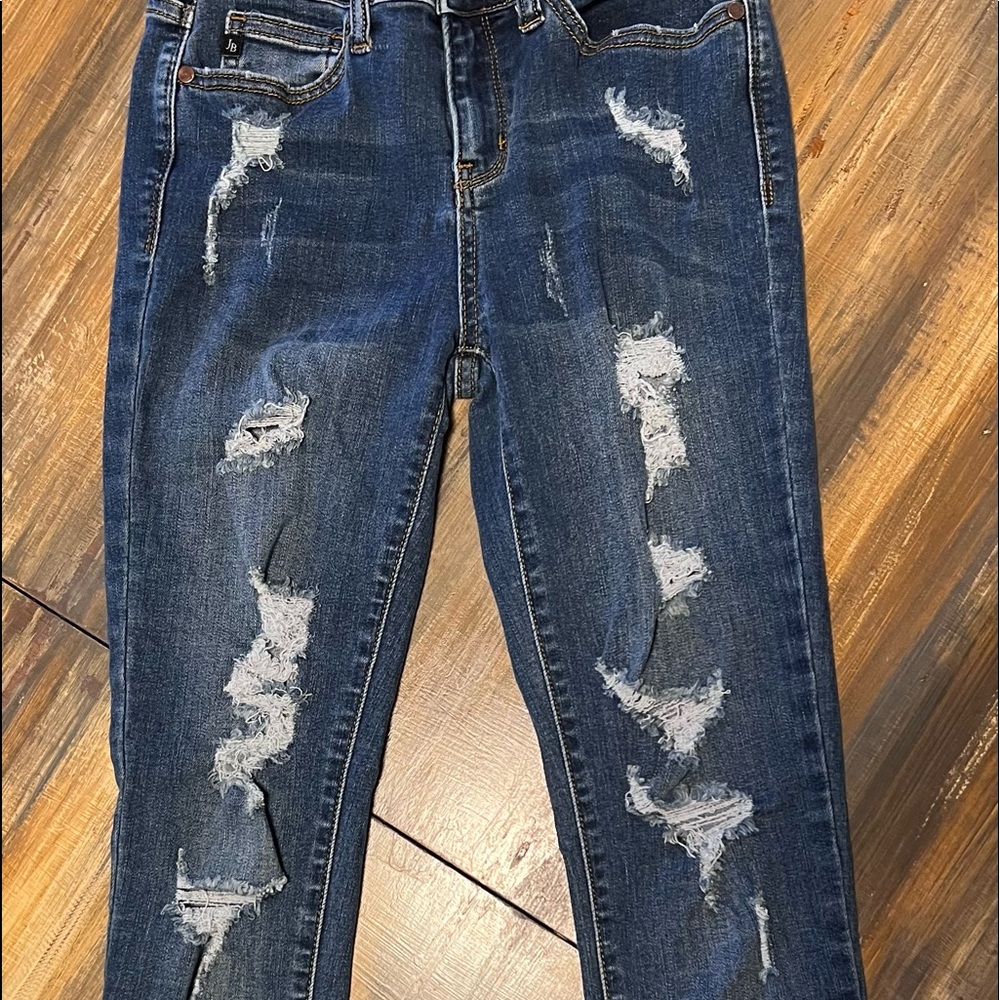 Judy Blue skinny distressed jeans, size 7 very stretchy